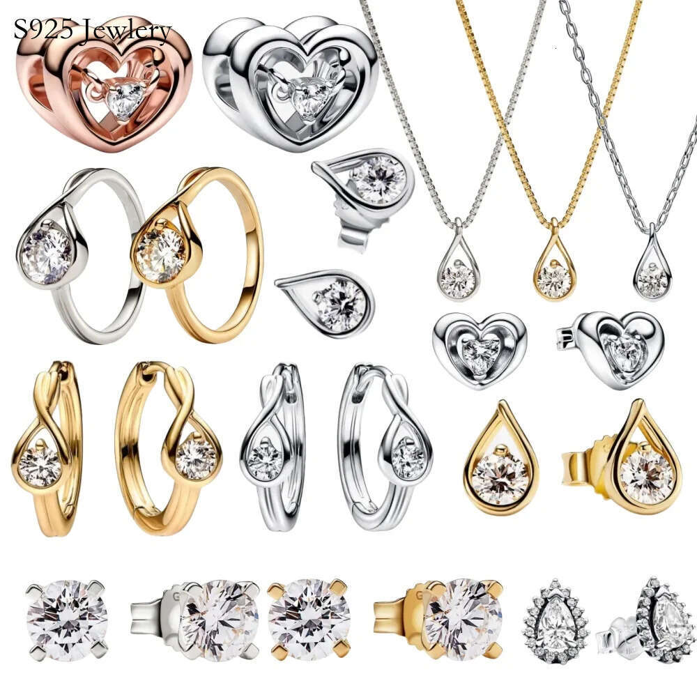 2024 New Silver Infinite Love Series Girl Necklace Jewelry Earrings Suitable For S925 Snake Gifts Free Wholesale Shipping