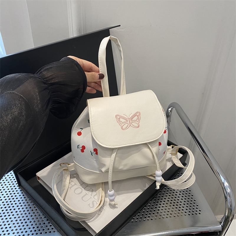 2025 Autumn New Women's Backpack Autumn New Drawstring Leather Fashion Simple Handbag Small Backpack fashion Retro Backpack New Designer Backpack