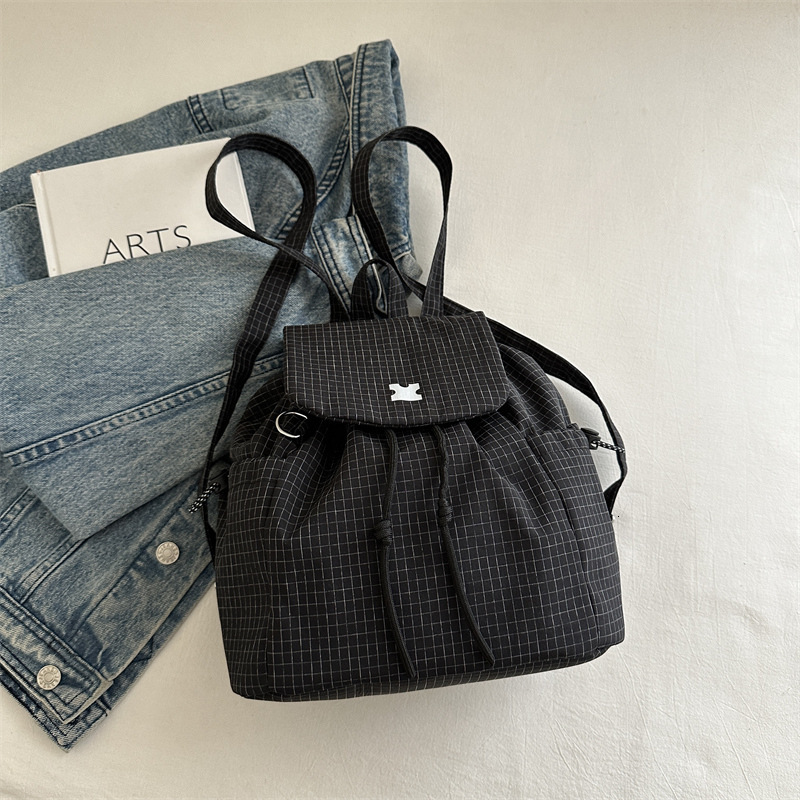 2025 Autumn New Women s Backpack Drawstring Fashion Large Capacity trend Backpack Autumn New Leisure Bag Puzzle Pattern Fashion Backpack New Designer 
