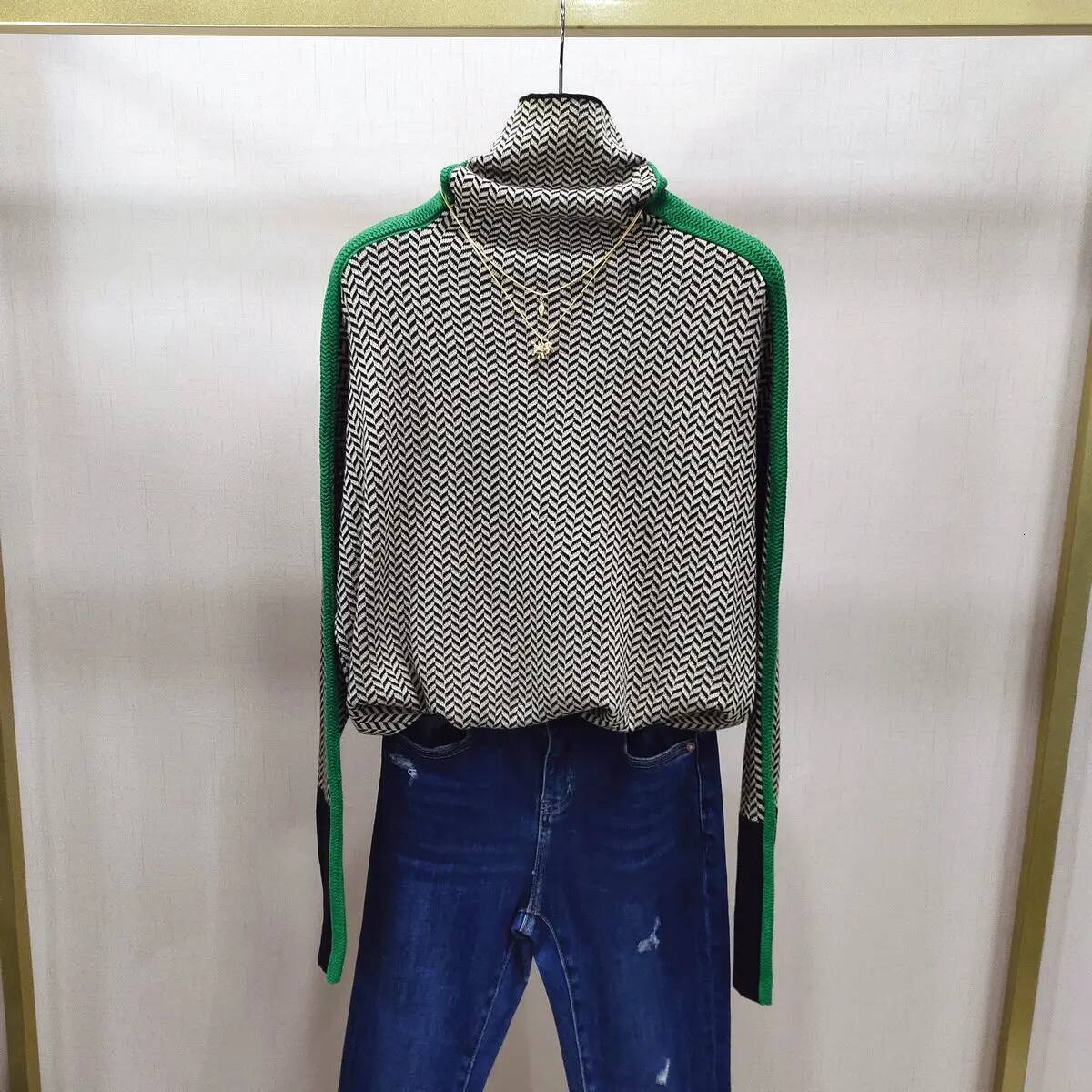 Pullover European Stock High-end Quality Color Colored Characters Wool Bottoming Shirt Female Autumn And Winter Sweater dongdumaoyi