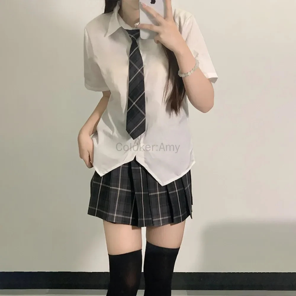 Japanese School Uniforms for Girl Autumn Winter Blazer Sets Pleated Skirt Uniform Sailor Tie Anime Cos Clothing Costume 250729