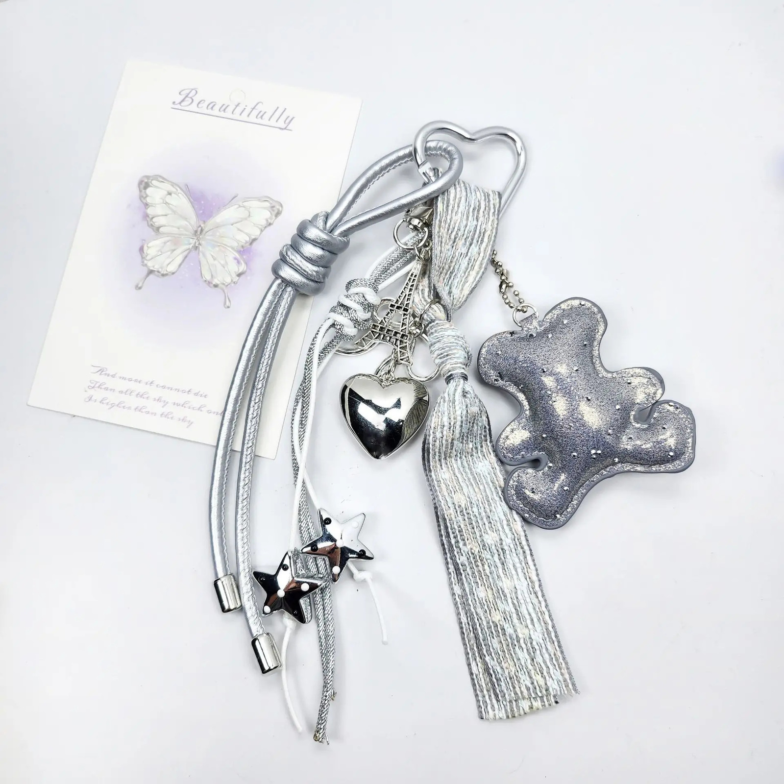 Womens Bag Pendants Sweet Exquisite Bear Heart Star Cute Kawaii Fashionable Versatile Accessories Highquality Keychains 250801