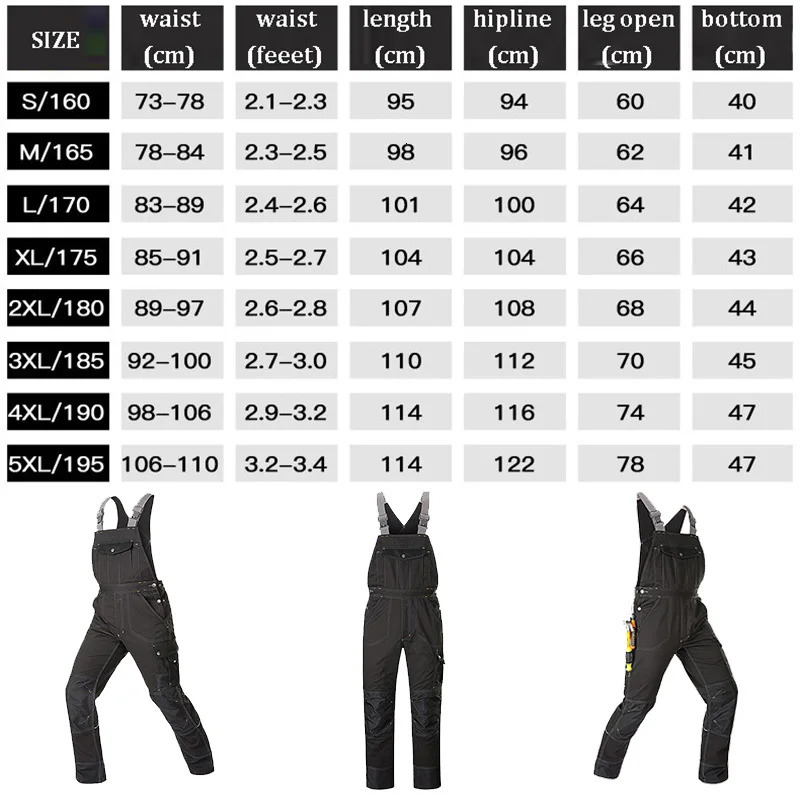 Oxford Overalls with Reflective Stripes Multi Pockets Work Men Black Reflection Hi Vis Worker Wear Repairman Clothing 250804