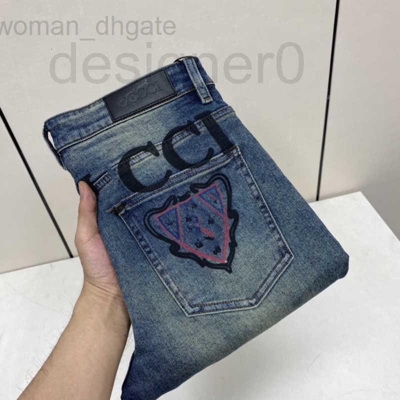 Men's Jeans designer luxury men jeans Casual pants streetwear Washed daily outfit clothes black Stylish High-quality jean Hip Hop trousers Fashion PZH0