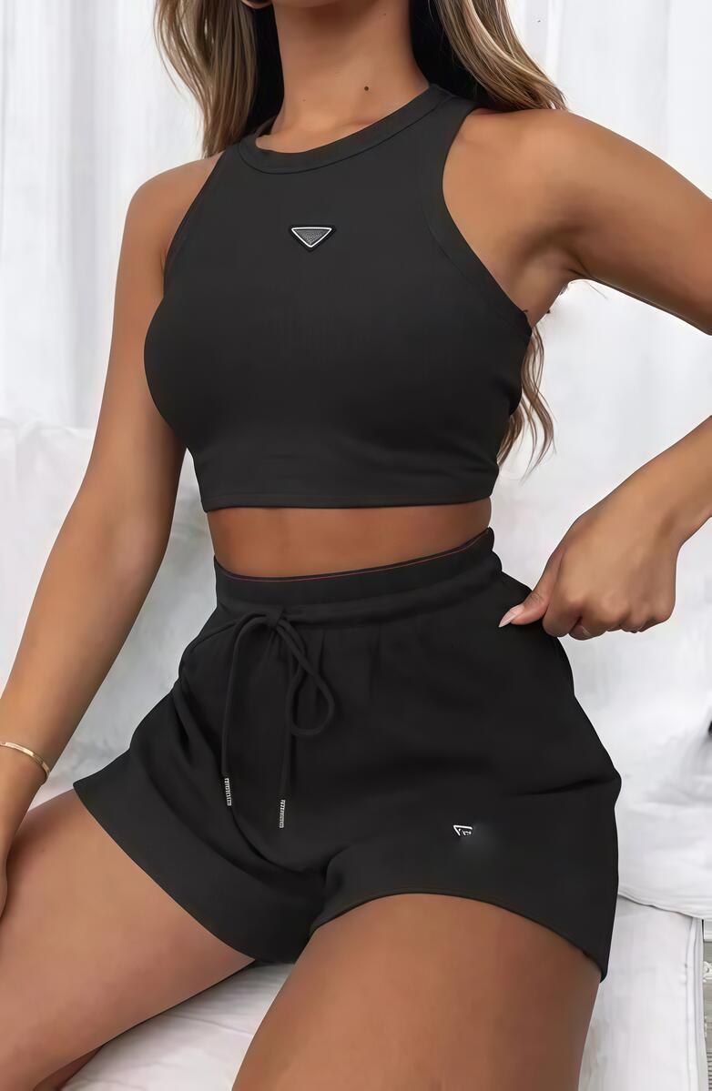 Sports Tracksuits Women Aol Two Peice Sets Gym Trouser Suits Chic Matching Set Woman 2 Pieces Clothing Fiess Pant Suit Sweat Wear Outfits Cotton F73