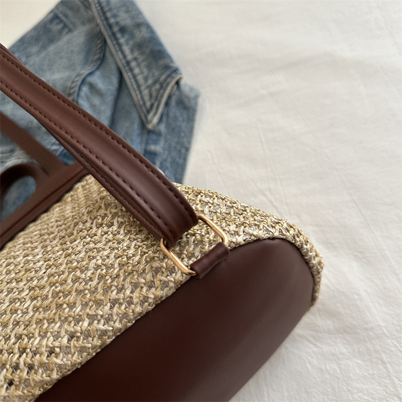 2025 Autumn New Women s Backpack Niche Design Straw Woven Women s Backpack Autumn New Fashionable Travel Bag Woven Small Backpack New Designer Backpac