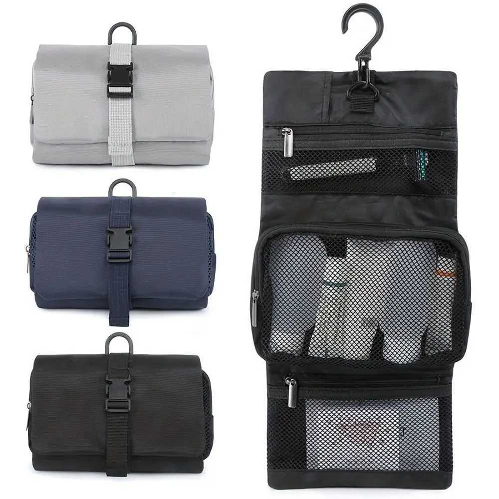 3-in-1 Foldable Toiletry Bag with Hook Multi-Functional Cosmetic Storage Bag Waterproof Detachable Hanging Organizer Travel Bag Y250808