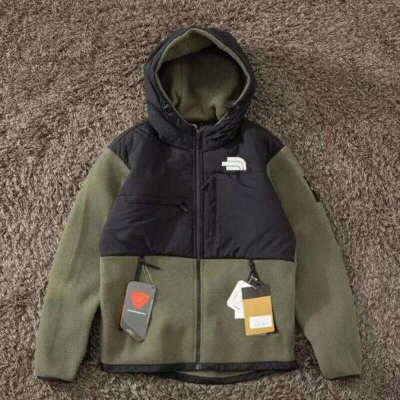 Men Polar Jacket DHgate Gift Designer Fleece Hooded Jacket Leisure Thickened Collar Cotton Cardigan Fashion Outdoor Sport Windbreaker Warm Coat Top NF