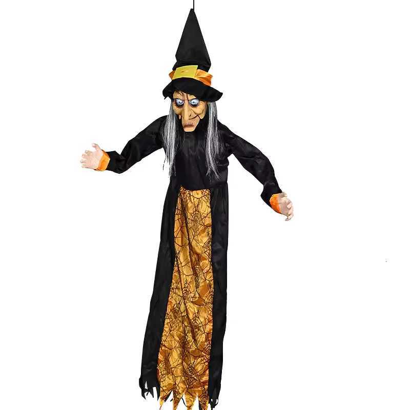 2025 Hot Halloween Decor Talking Witch Outdoor Spooky Animatronic Witch Decor Prop Red Eye Animated Witch Home Festival Decor G250913
