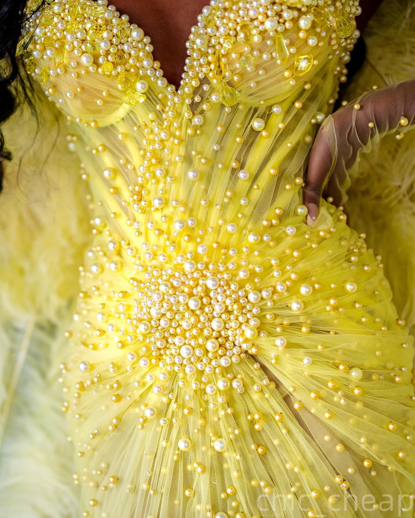 Mermaid Yellow Prom Dresses 2025 Pearls Rhinestones Sweetheart Evening Formal Party Second Birthday Engagement Gowns Plus Size Dress For Special Occas