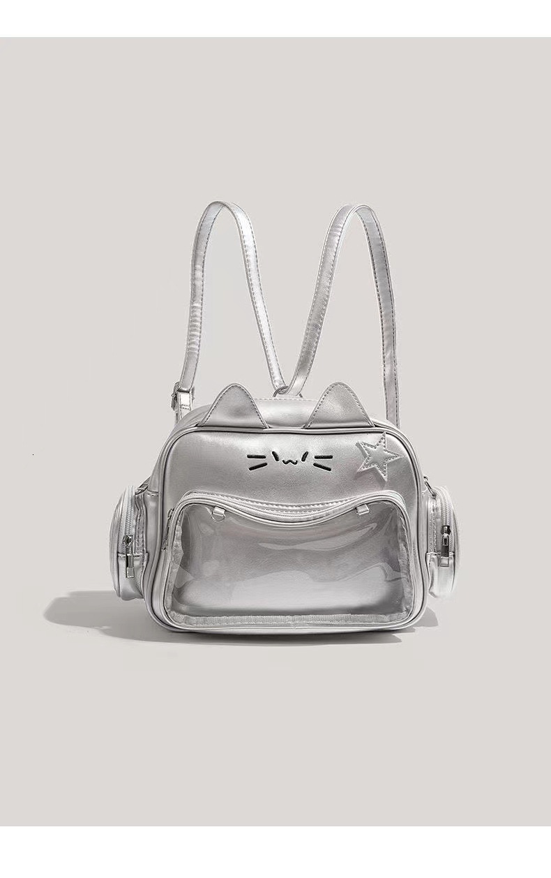2025 fashion Autumn New Women s Backpack Fashion Cool Hot Girl Mechanical Cat Cute Small Backpack New Fashion Travel Backpack New Designer Backpack