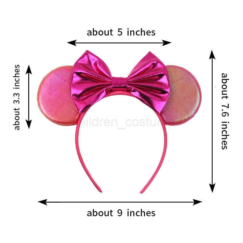DisneySolid Color Mouse Ears Headband for Girls Women Birthday Party Hairband Festival Cosplay Hair Accessories W250808