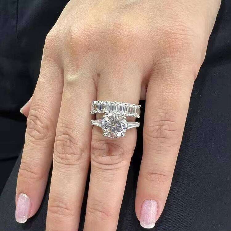 XINGGUANG Custom 1CT 1.5CT 2CT 2.5CT 3CT D VVS White Moissanite 9K 14K Solitaire Dia Engagement Wedding Gold Ring