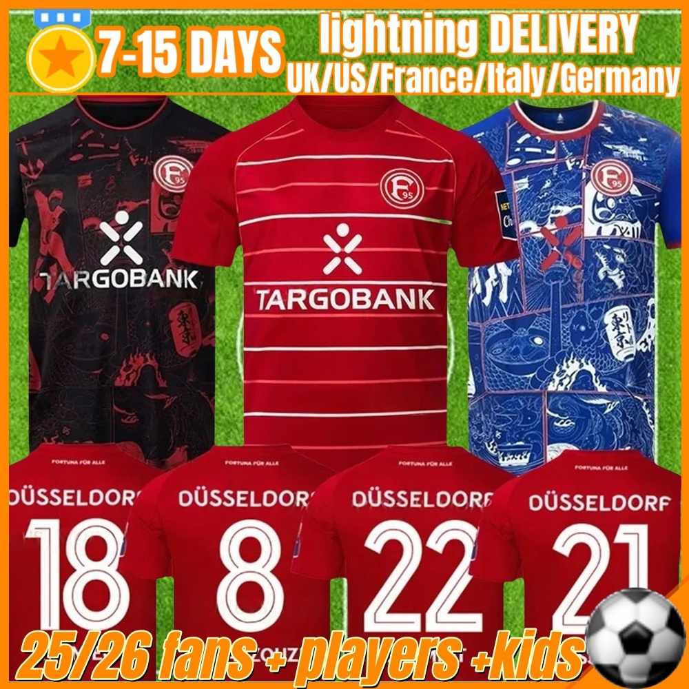 25 26 Fortuna Dusseldorf EI AZZOUZI Soccer Jerseys JOHANNESSON SCHMIDT NIEMIEC ROSSMANN HAAG OBERDORF VERMEIJ APPELKAMP GAVORY IYOHA HOFFMANN Football Shirts