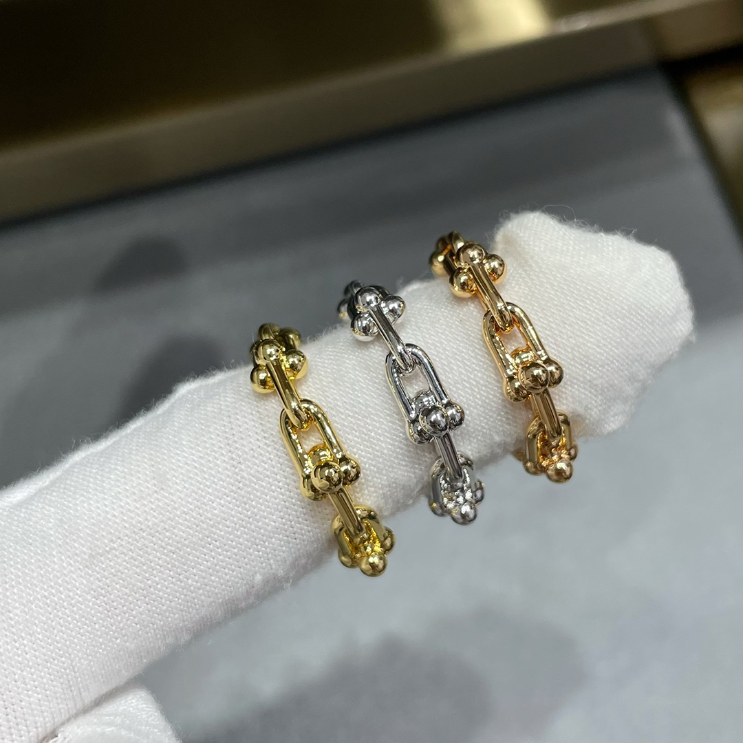 Ring Designer Ring Luxury Rings Jewelry U-shaped chain ring Solid colour letter diamond design Rings Christmas Gifts Jewelry Versatile Styles Gift Box very good