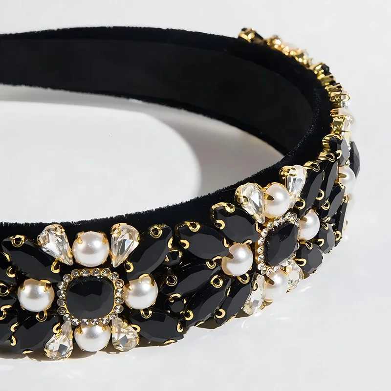 1pc Fashion Jewelry Hair Accessory Rhinestone Artificial Pearl Parties Banquets Daily Wear Wens Luxurious Hair Hoop Hair Band Y250808