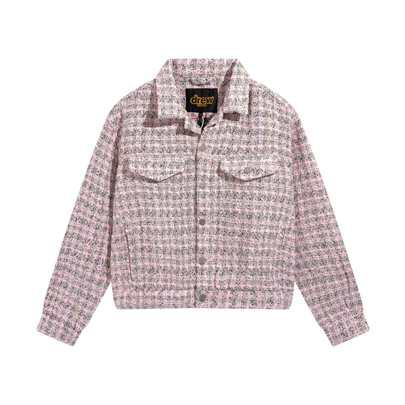 Drew House Knitting embroidery Men's Clothing high-end autumn and winter designer American retro print loose denim jacket