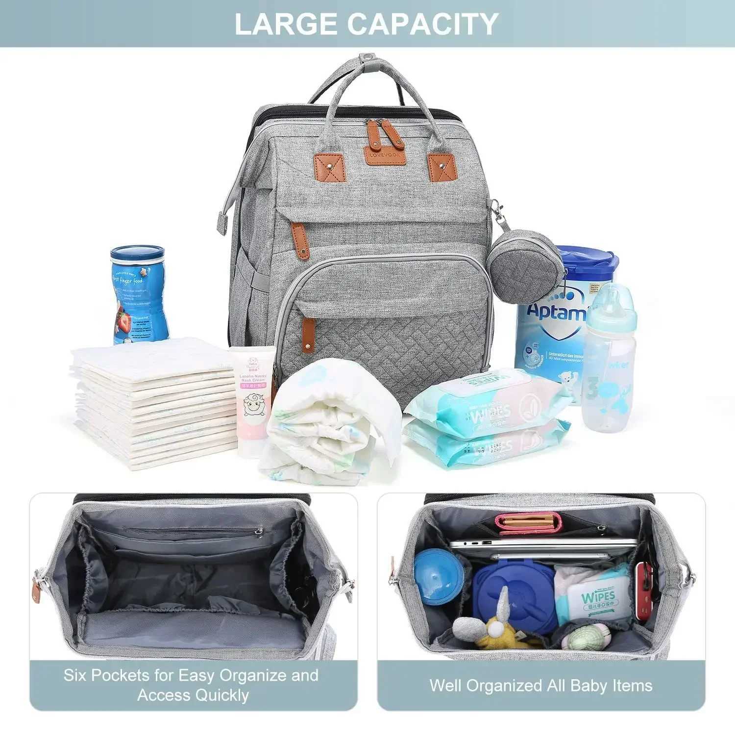 New Baby Diaper Bag Nappy Stroller Bags For Baby Maternity Bag Backpacks Crib Newborn Mommy Bag Changing Table Baby Bags For Mom R250807