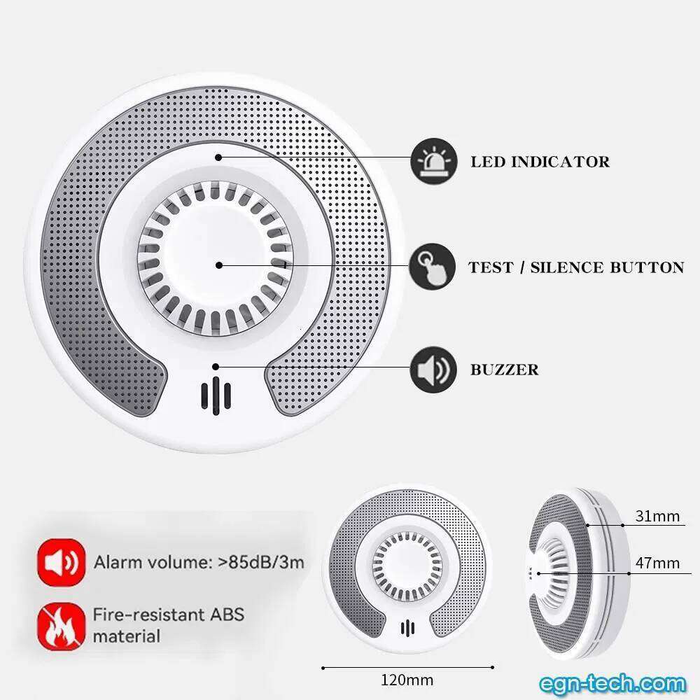 V-Come Smart Wireless Interlinked Heat Alarm Detector for Home and Kitchen Safety VH03F