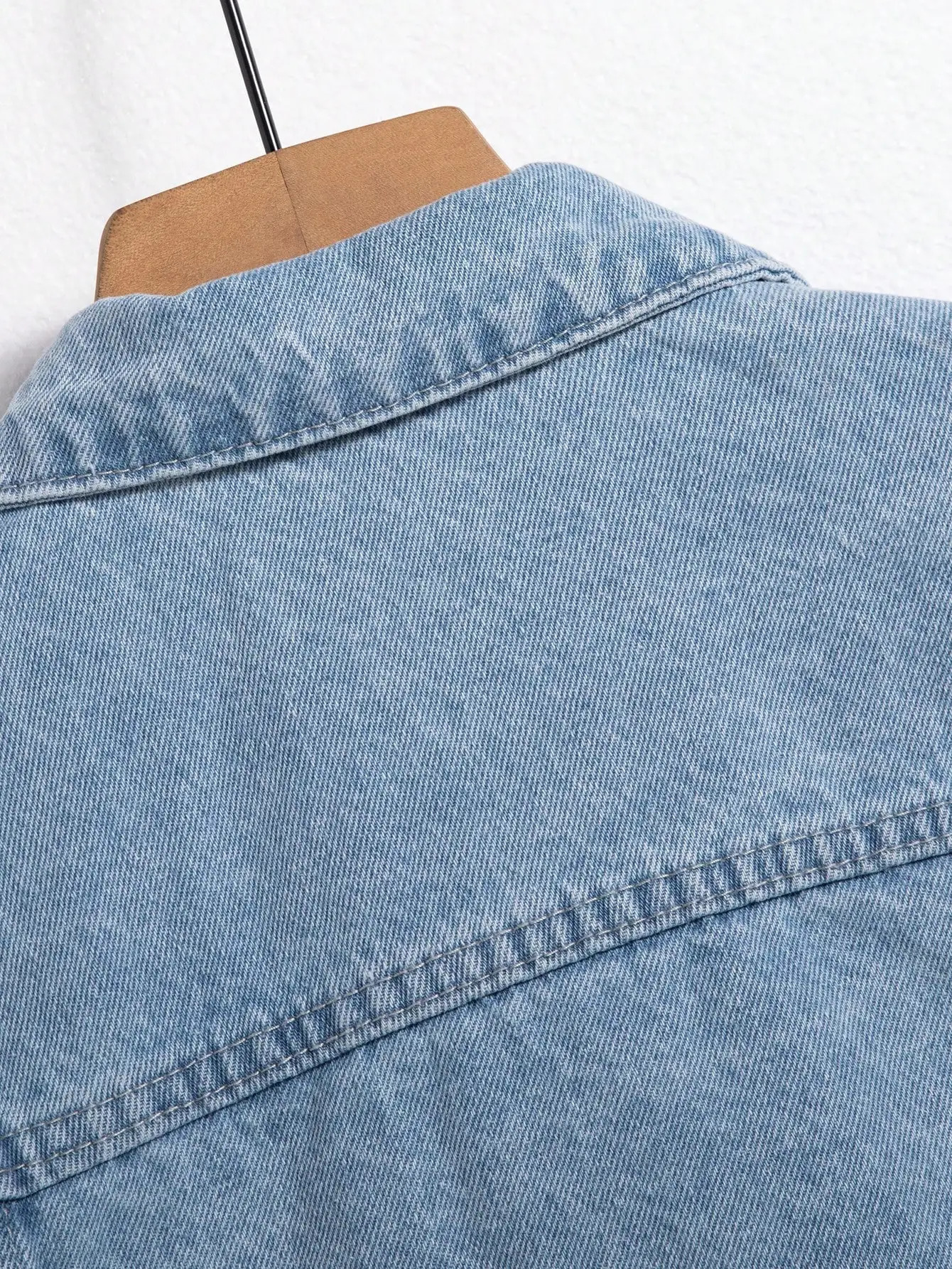 Mens denim jacket for spring and autumn. Blue denim coat. Daily casual wear. Fashion trend. 250805