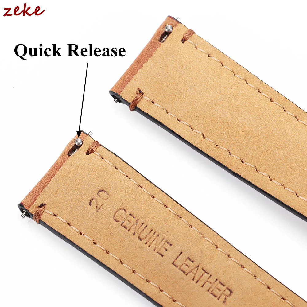 Premium Genuine Leather Watch Band 20mm 22mm 24mm for Soft Stitching Cowhide Strap Business Wristband 250805