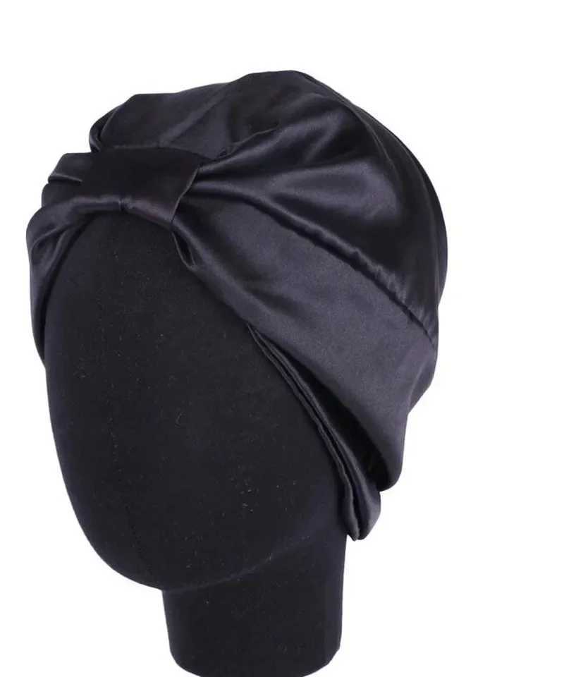 Natural Mulberry Silk Night Cap Sleeping Pure Hair Wrap Beanie For Women Girl Z250808