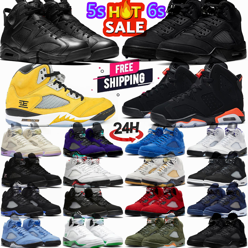 Designer 5 5S UOMINI SCARPE DI BASKEBLE 6 6s Raging Georgetown Toro Bravo Bull Fire Fire Giallo Metallico best Reinventato Ticket Burgundy Olive Sail Sneakers