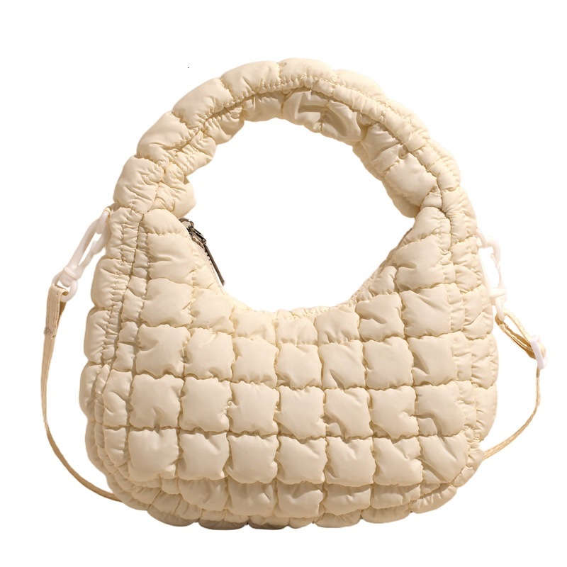 Luxury Brand Designer Bag Bubble Cotton Bag Korean Version Trendy Fashion Dumpling Bag 2025 Summer New Cotton Clothing Pleated Diamond Single Shoulder