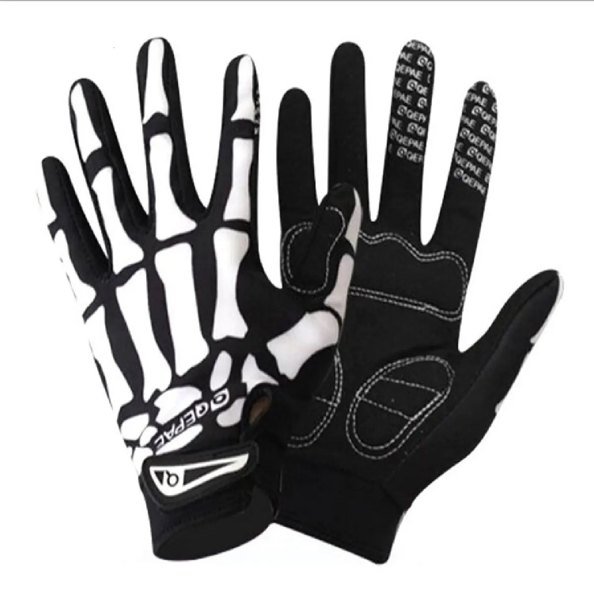 Full Finger Gloves Skeleton Print Warm Sport Cycling Glove Men and Women Skull Glove Anti-slip Mittens Bike Bicycle Equipment 250807