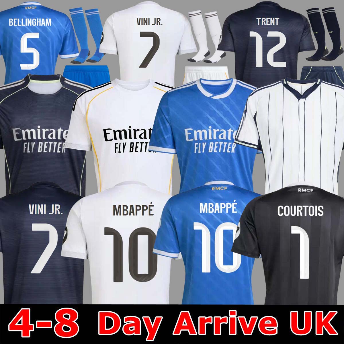 2025 2026 soccer jerseys 25 26 Real 4Th MadriDS football shirt TRENT Mbappe MASTANTUONO VALVERDE Fourth camiseta men kids uniforms VINI JR BELLINGHAM CARVAJAL