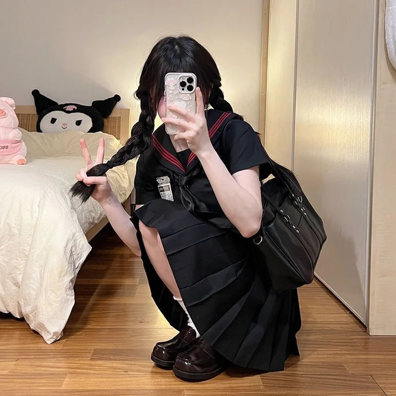 Japanese JK Uniform Orthodox Basic Style Sailor Suit Kansai Collar College Cosplay School Students Clothing 250729