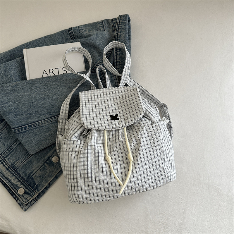2025 Autumn New Women s Backpack Drawstring Fashion Large Capacity trend Backpack Autumn New Leisure Bag Puzzle Pattern Fashion Backpack New Designer 