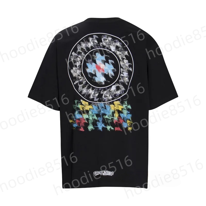 Designer Chrome T-Shirts mens t shirt men womens shirt Breathable shirts Fashion high quality Summer Cotton Casual T shirt Loose Chrome Street crew neck Short Sleeve