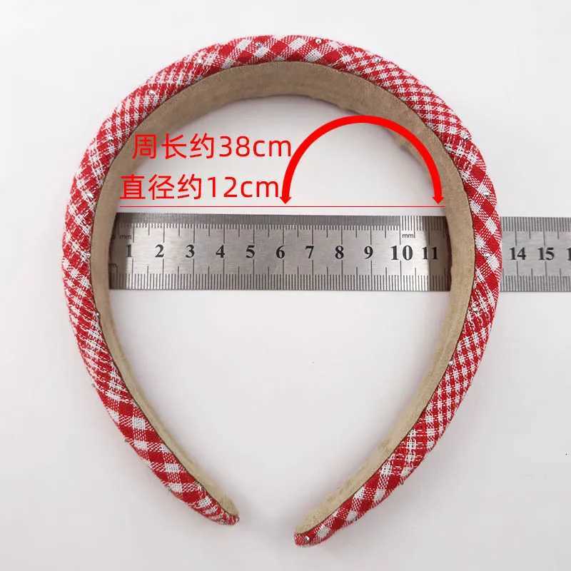 3cm Autumn and Winter Womens Wool Plaid Colorful Small Fresh Sponge Pad Band Christmas Festival by Wens Band Y250808