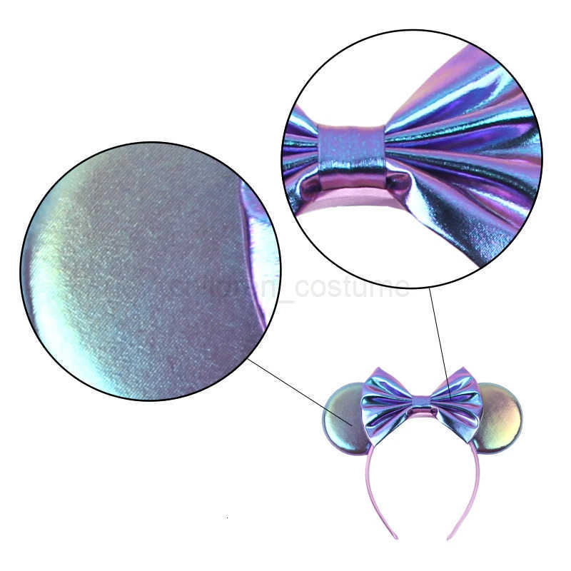 DisneySolid Color Mouse Ears Headband for Girls Women Birthday Party Hairband Festival Cosplay Hair Accessories W250808