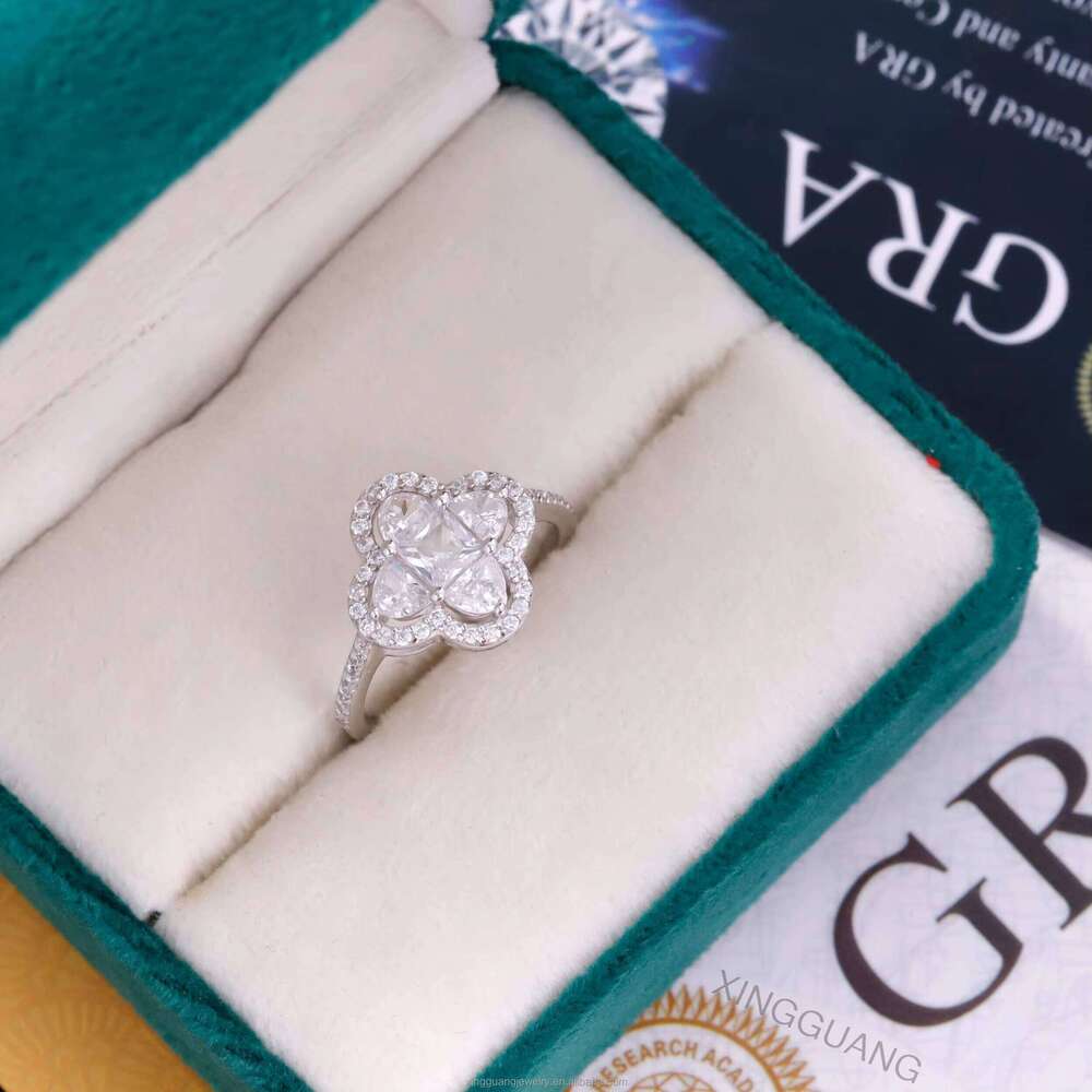 XG Factory Price Women 1CT Marquise Cut Moissanite Fine Rings Sier Lab Dia Jewelry