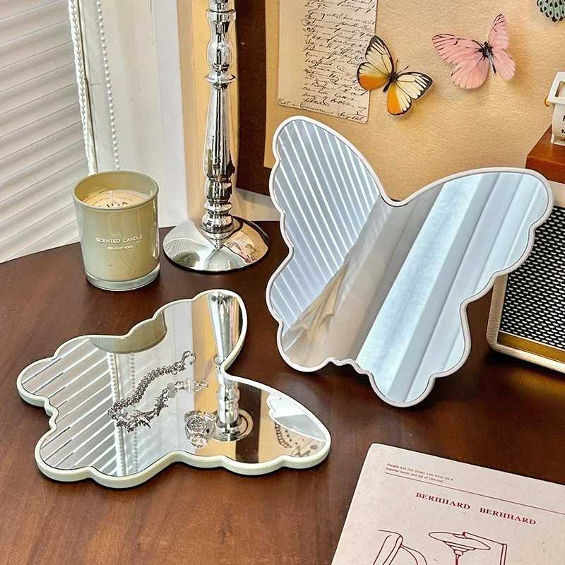 Quality Nordic Cute Mirrors Small Makeup Funky Design Kawaii Girls Mirrors Korean Aesthetic Decorative Mirrors Home Decoration Z250807