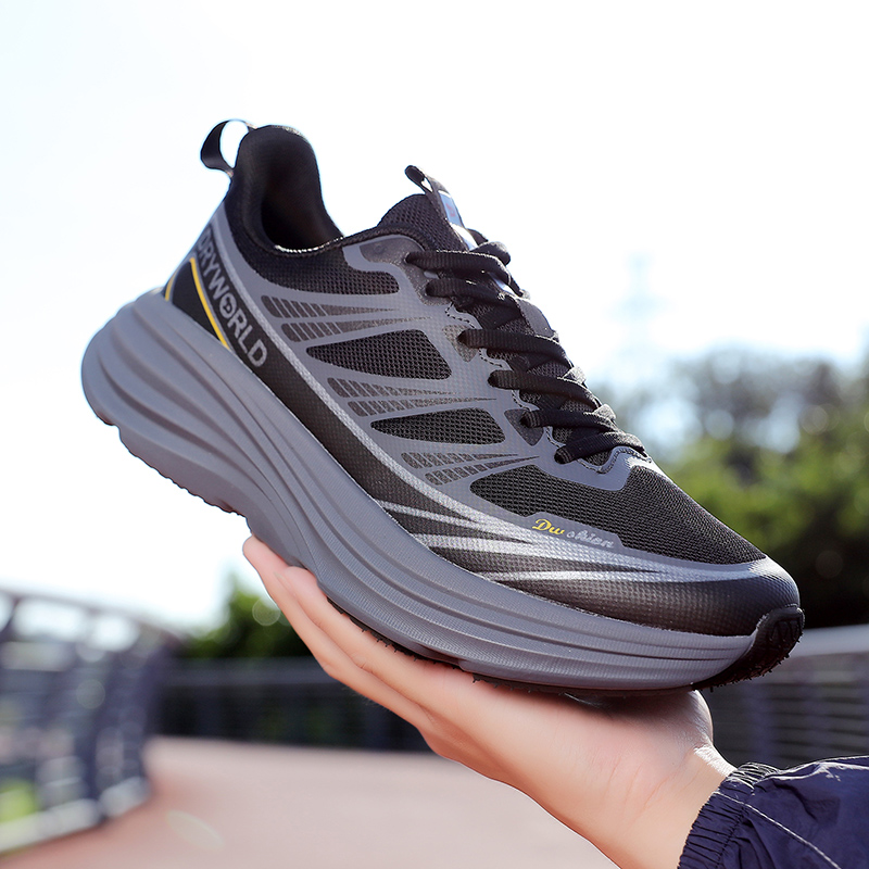 Men's running 2025 new autumn breathable sports men's thick-soled lightweight shock-absorbing leisure travel shoes