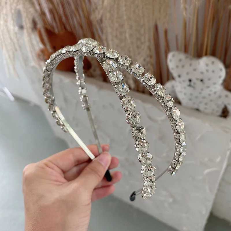 Baroque Rhinestone Crown Haiand Band for Women Girls Hair Accessories Y250808