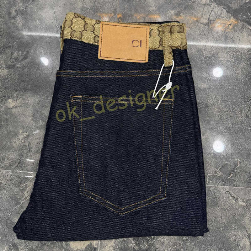 Designer jeans for mens Casual Mens brand Classic jeans letter Denim Pants Elastic Trousers streetwear for men high quality biker baggy jeans size 29-40