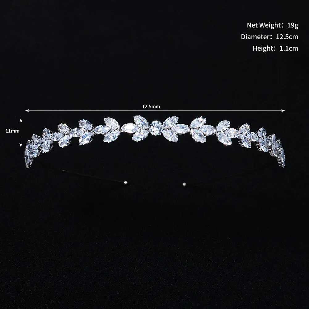 Fashion Good Quality Zirconia Zircon Wedding Bride Band Handmade Bridal Party Hairband Daily Piece for Women Dress Y250808
