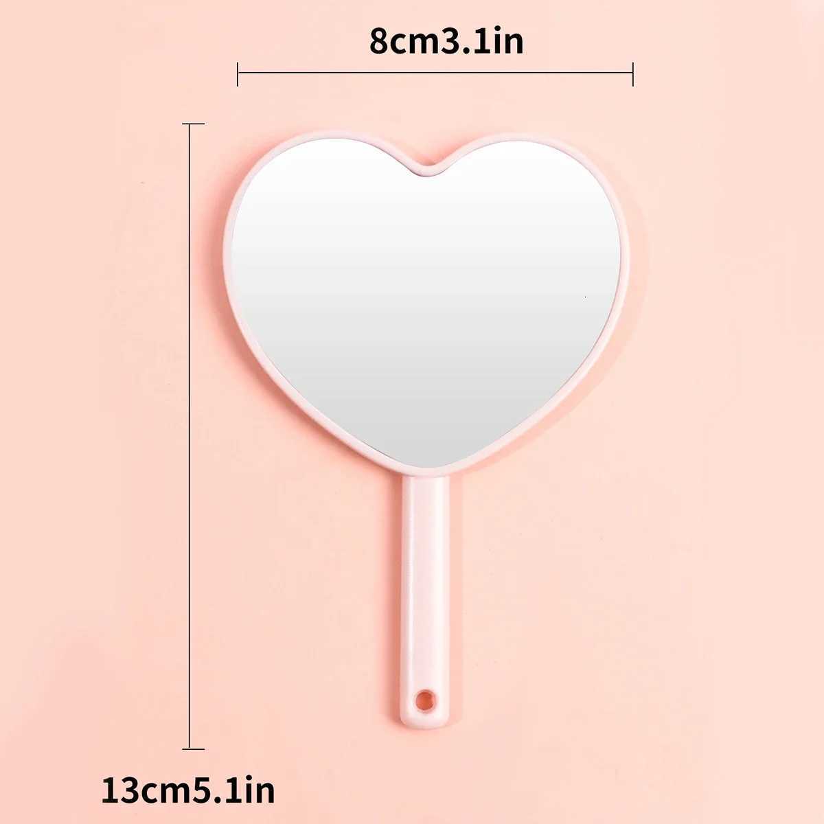 4 Color Options Handheld Makeup Mirror New Makeup Mirrors Sweet Girl Style Suitable for Carrying Around Z250807