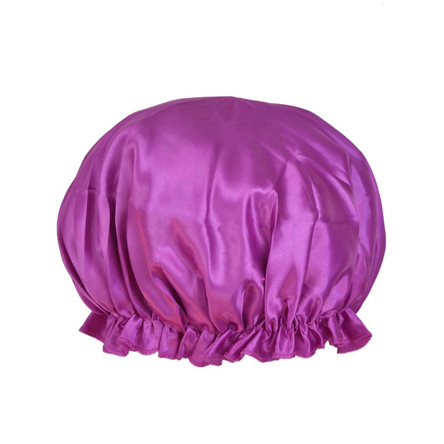Satin Night Sleep Cap Elastic Band Cap Head Cover Hair Care Wig for Women Soft Silk Hat Wig Accessories Z250808