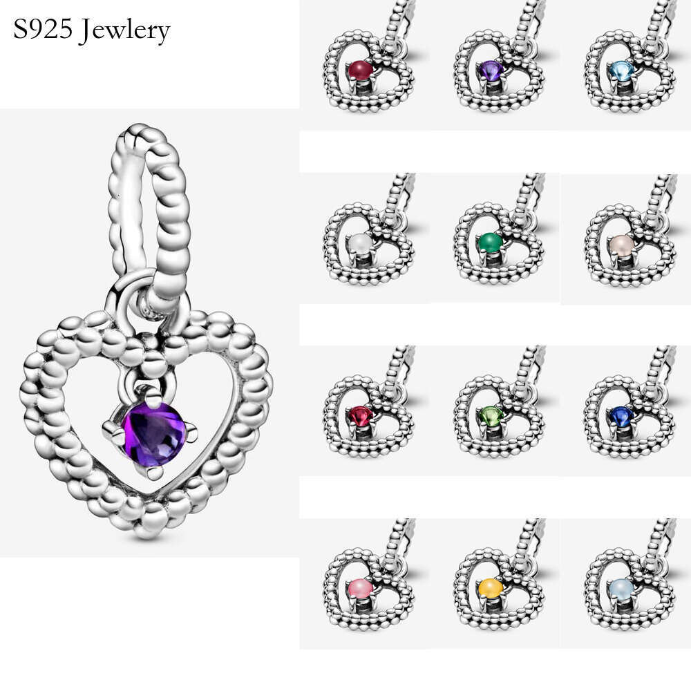 New 925 Sterling Silver 12 Constellation Star Constellation Pearl Moon Gemstone Zodiac Charm For S925 Snake DIY Charm Bracelet Jewelry