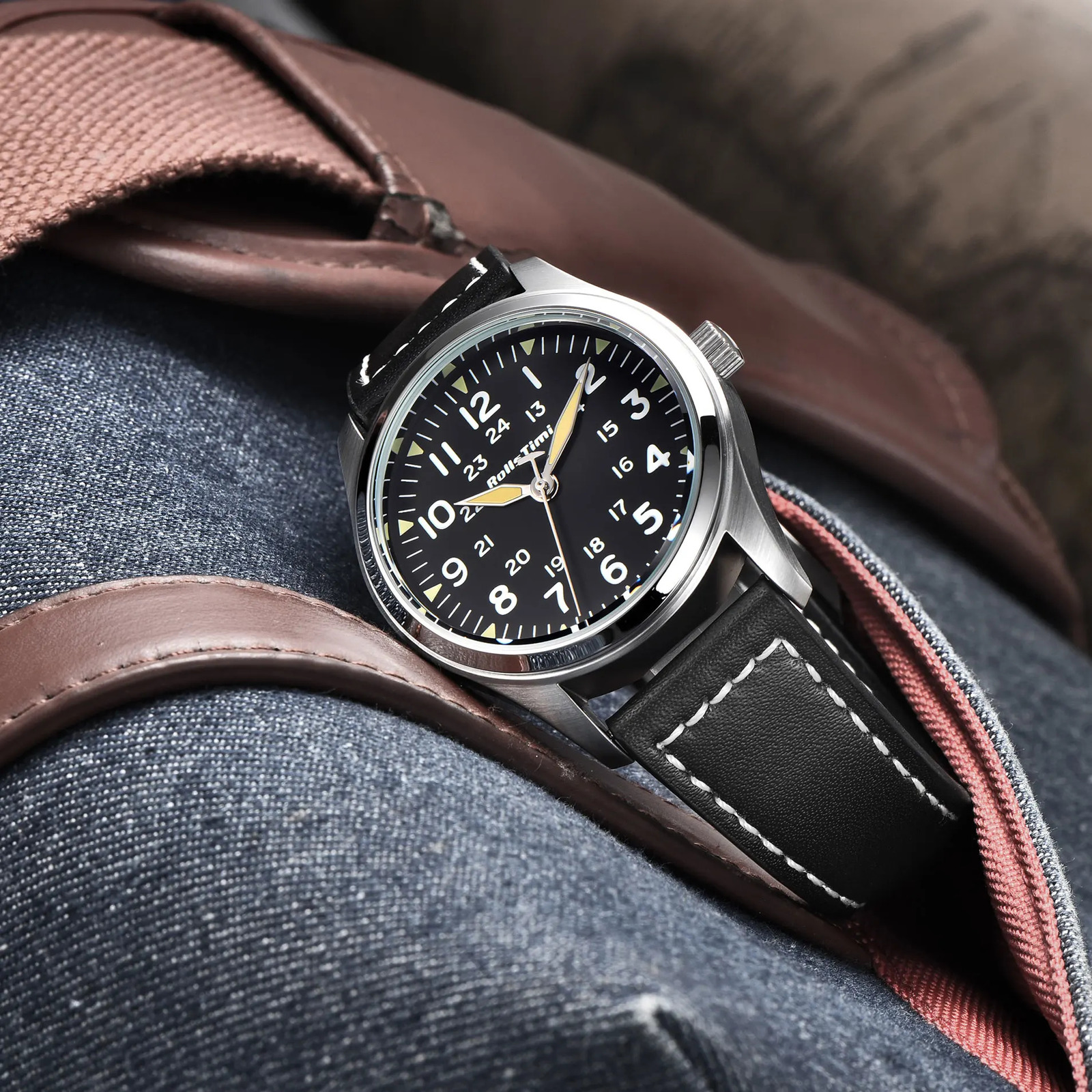 Rollstimi Mens Watch High-end Quartz Watch Men Leather Waterproof LKuminous Multifunctional Watch Men Reloj Hombre 250807