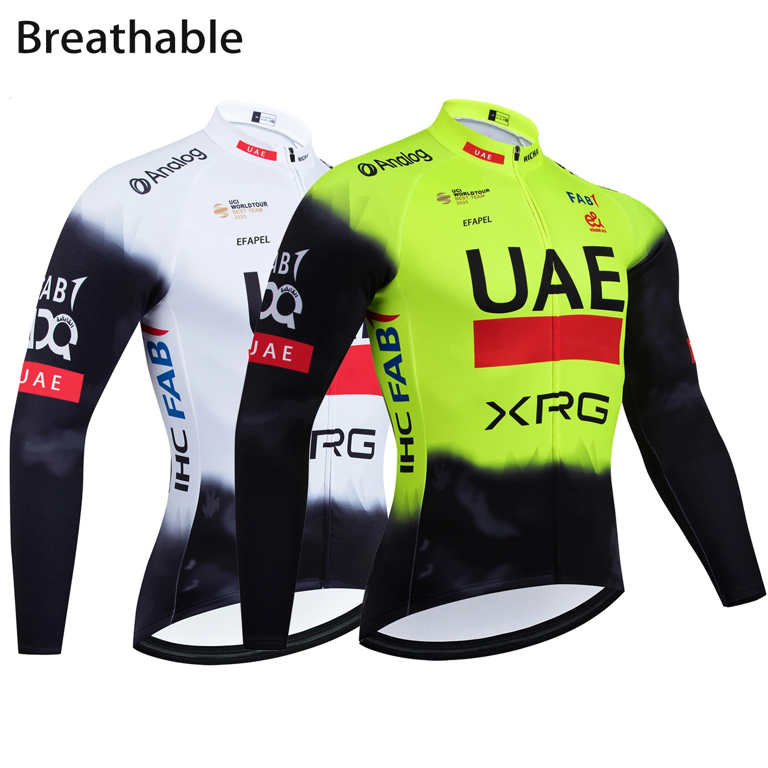 2025 Cycling Clothing UAE Team Cycling Jersey Long Sleeves Summer Road Bike Maillot Ropa Ciclismo Breathable Bicycle T-shirt 250807