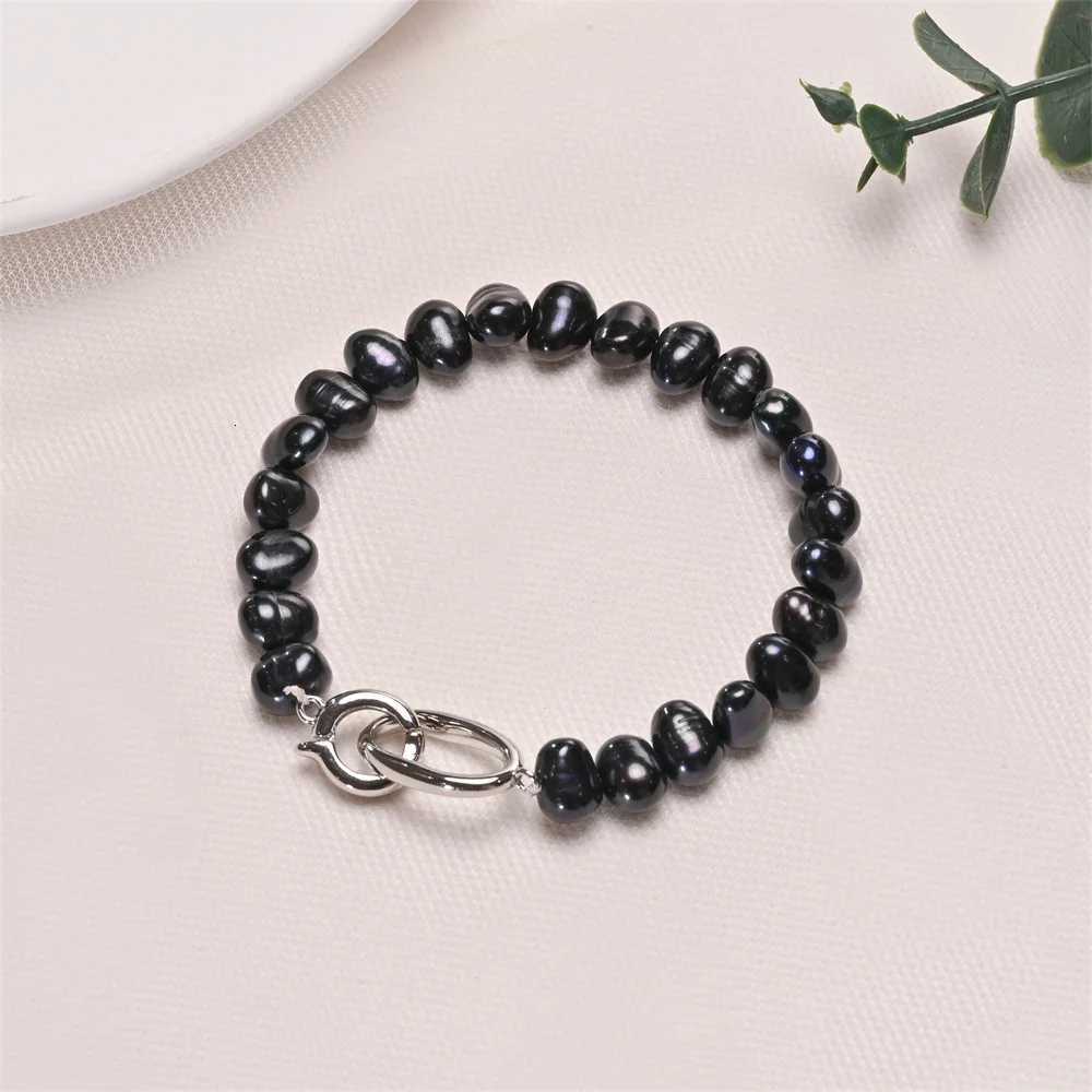 16cm 18cm 20cm Length 7-8mm Freshwater Pearl Bracelet Geometric Pattern Copper Clasp 2025 Newest Fashion Womens Bracelets Z250807