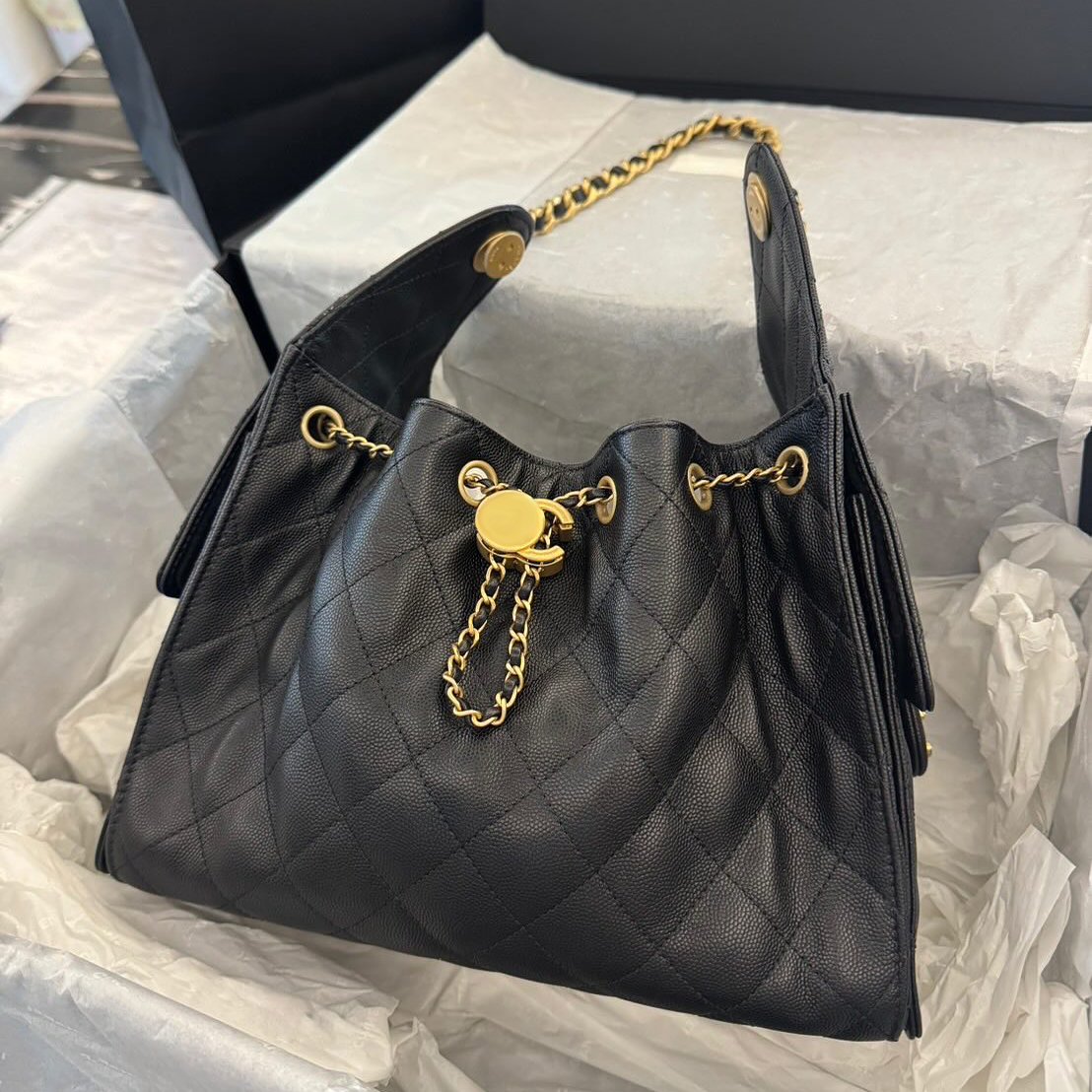 Top quality designer bag Womens handbag calfskin lambskin 25 bag Luxury chamois shoulder Metal Chain tote bags hobo Bucket bag clutch crossbody travel bags