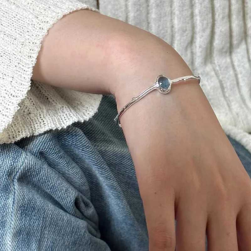 VENTFILLE 925 Sterling Silver Blue Crystal Bracelets for Women Trendy Irregular Branch Versatile Jewelry Party Gift Wholesale Z250807