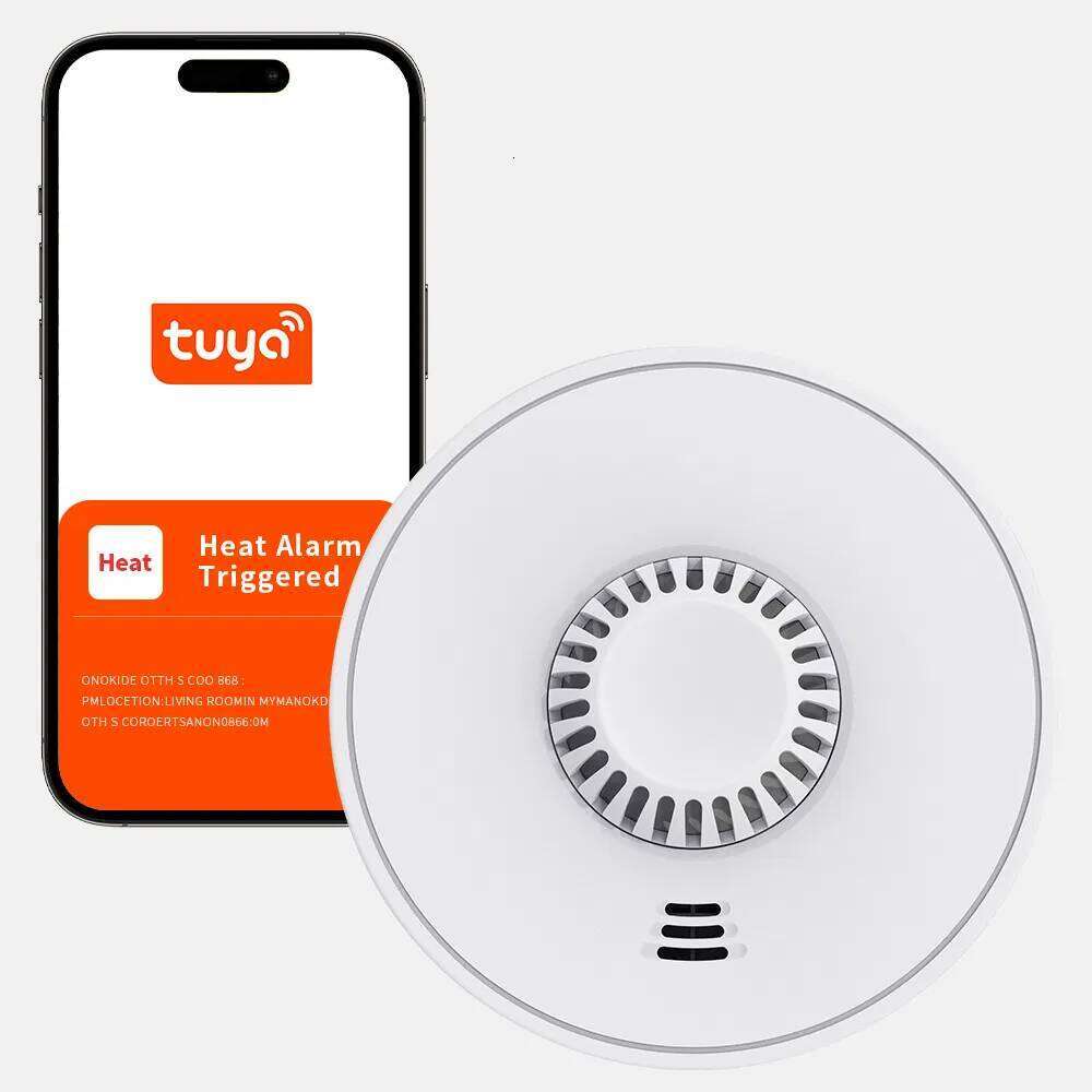 Heat Detector Sealed 10-Year Li-Battery, Reliable Wi-Fi Alarm Tuya APP VH01W